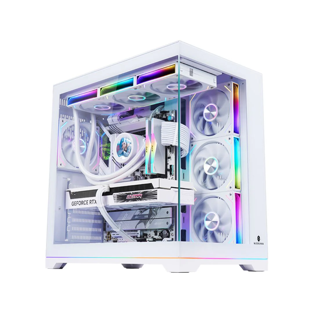 Wjcool Man ROBIN II PLUS SCAR 4 Fan Mid Tower Case - White