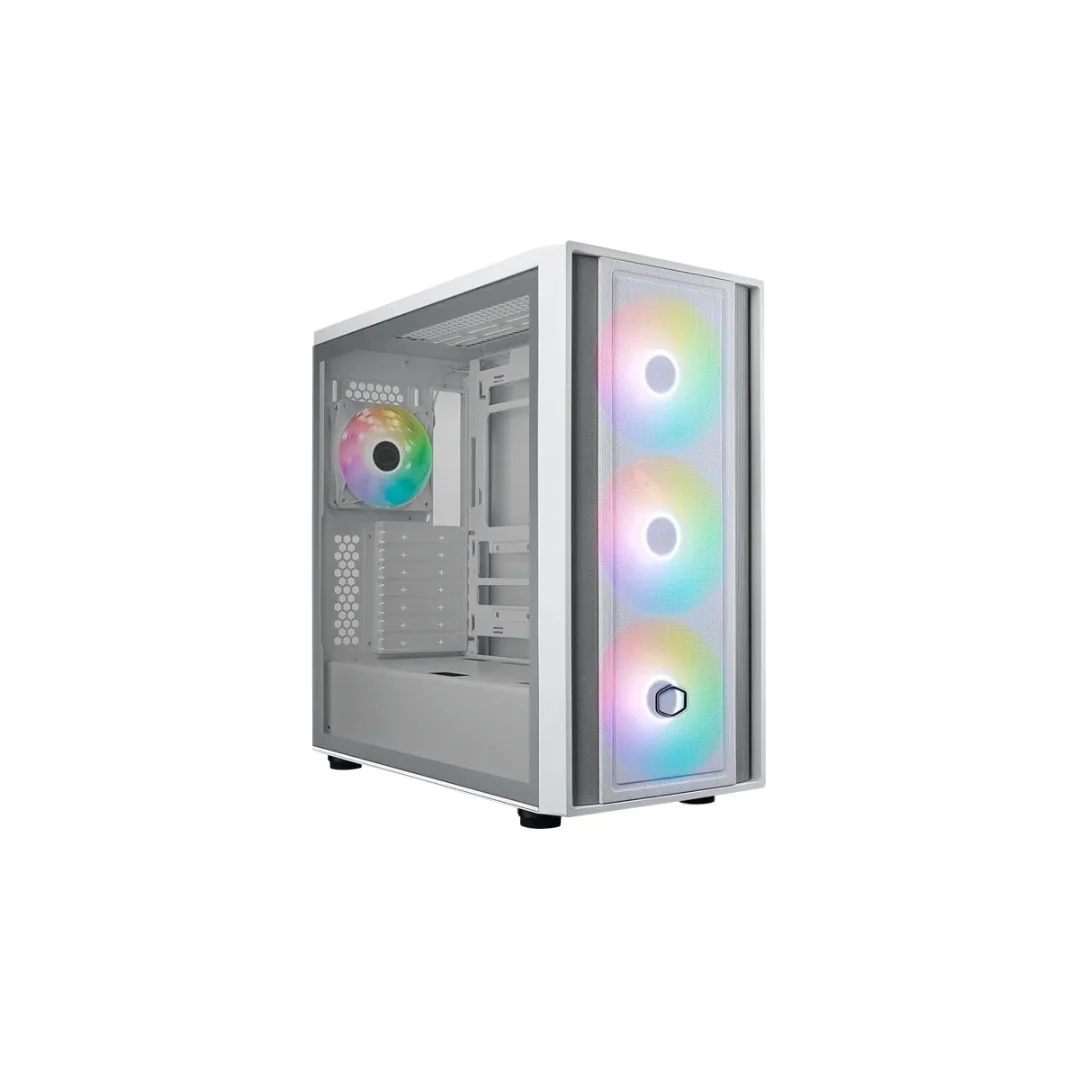 Cooler Master MasterBox 600 Mid Tower 4 Fan - White
