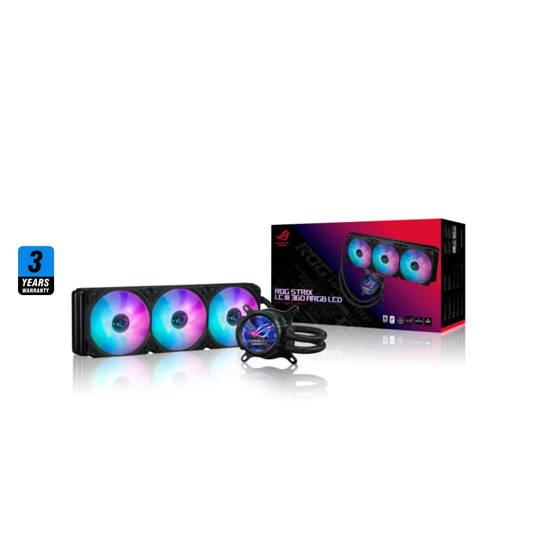 ASUS ROG STRIX LC III 360 ARGB Black, LCD
