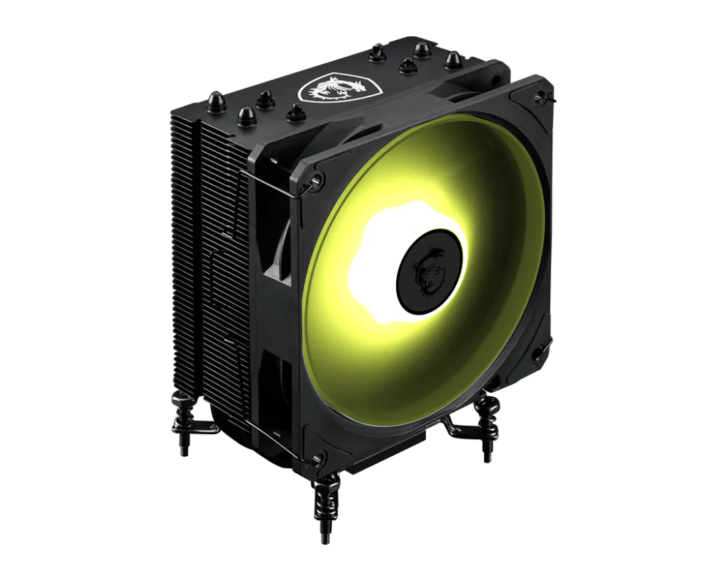 MSI MAG COREFROZR AA13 Air CPU Cooler — 120mm ARGB Fan, 4× 6mm Direct-Touch Heat Pipes, Rifle Bearing, Compact Tower, Supports Intel LGA1700/1851 & AMD AM5/AM4