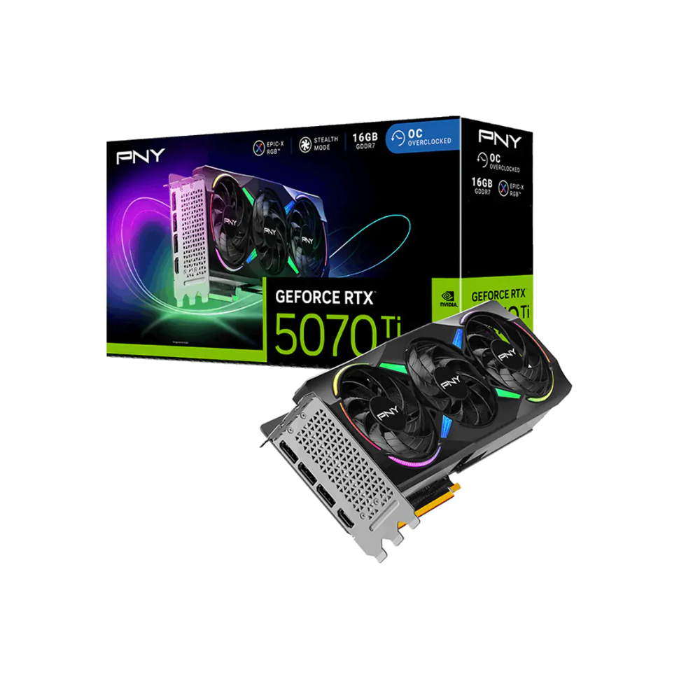 PNY GeForce RTX™ 5070TI TRIPLE FAN 16GB  OC Edition