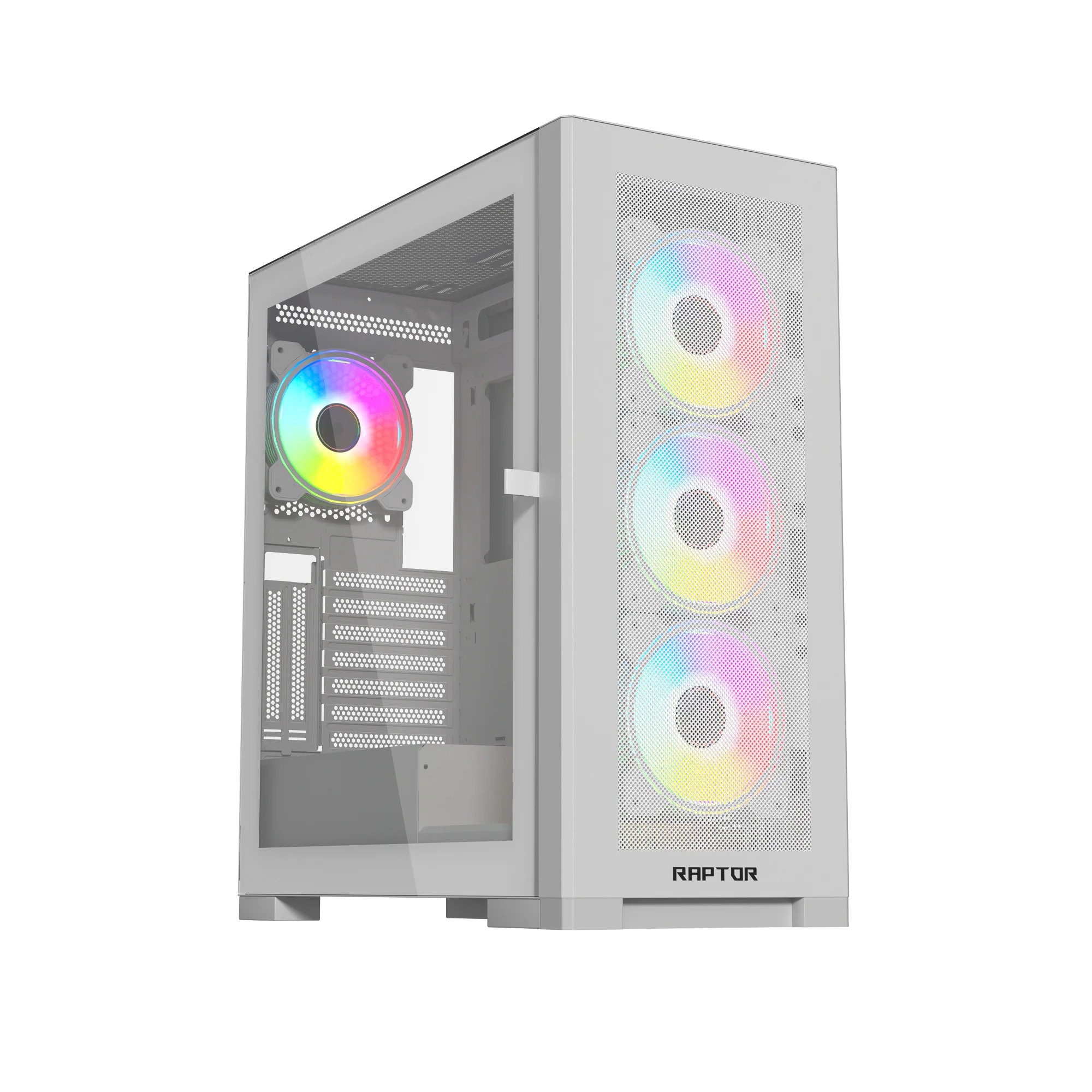 Raptor 290-XL ARCTIC HAWK RGB Mid Tower Case - White
